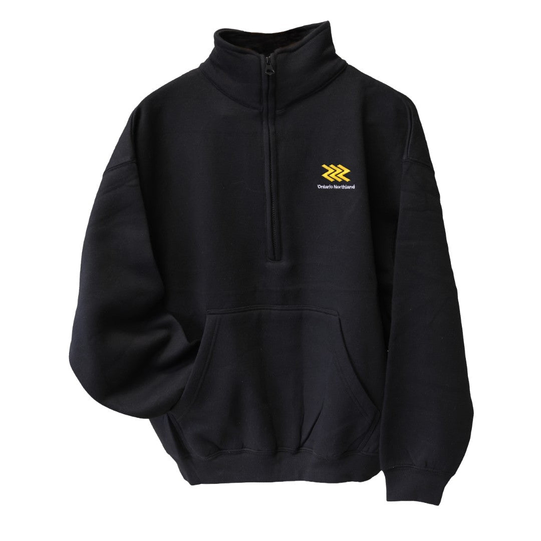 Ladies Black Half-Zip Sweater