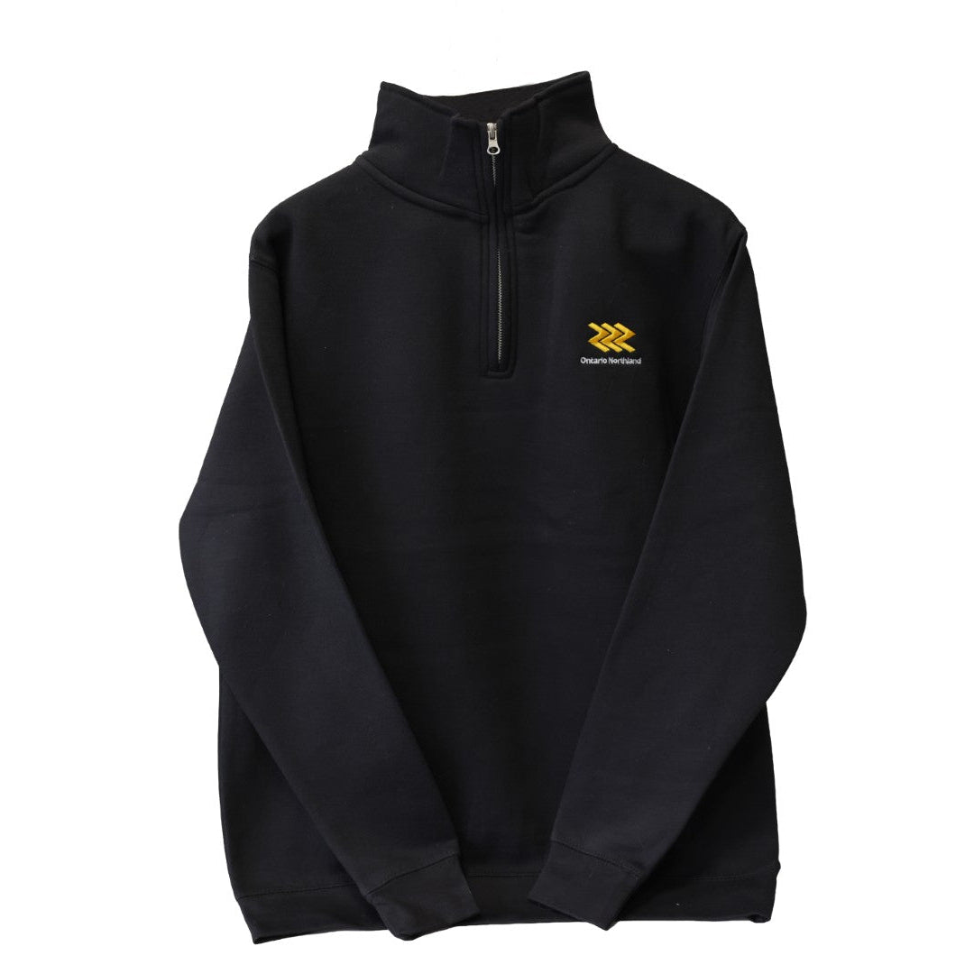 Black Quarter-Zip Sweater