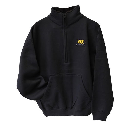 Ladies Black Half-Zip Sweater