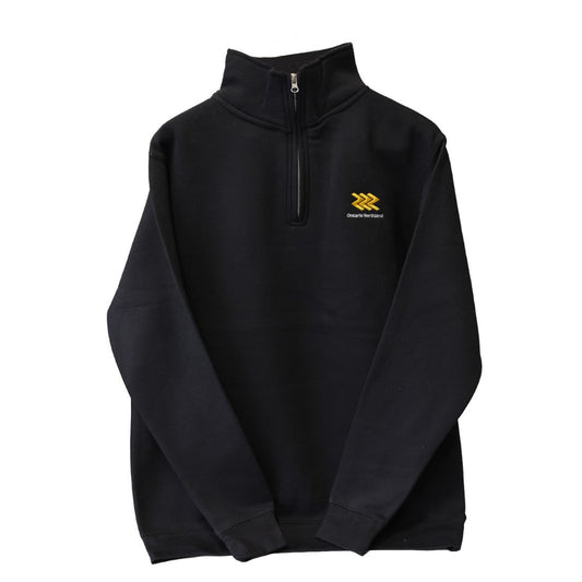 Black Quarter-Zip Sweater