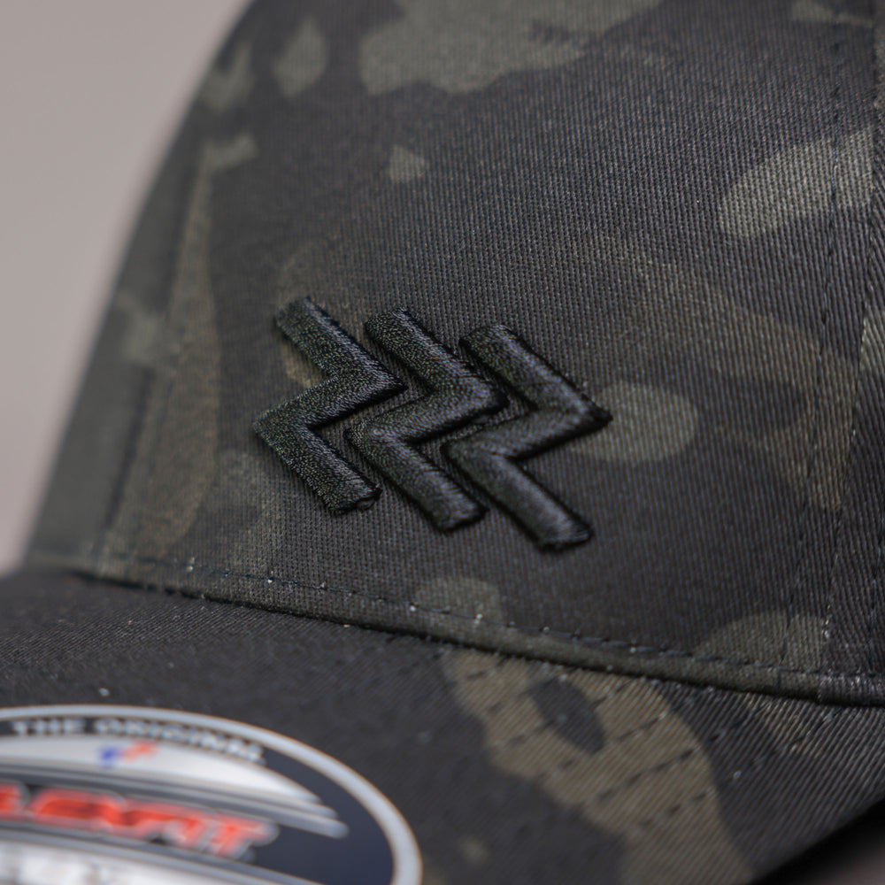 Puff Embroidered Camo Flexfit Hats