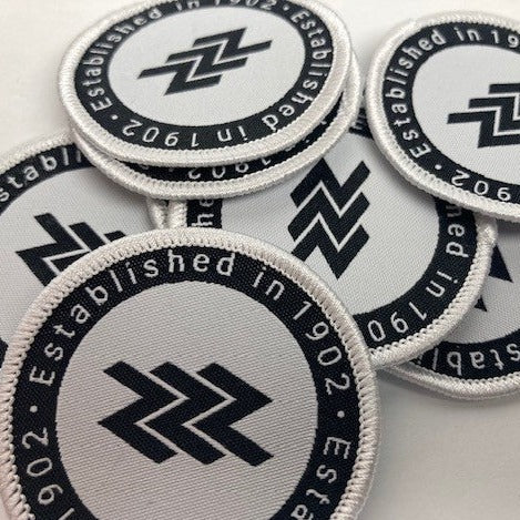Classic Black and White Woven ONTC Patch - Adhesive Peel and Stick